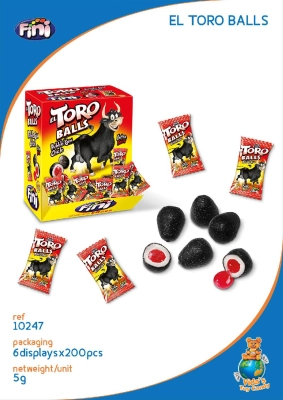 Fini Wrapped El Toro Balls Bubblegum