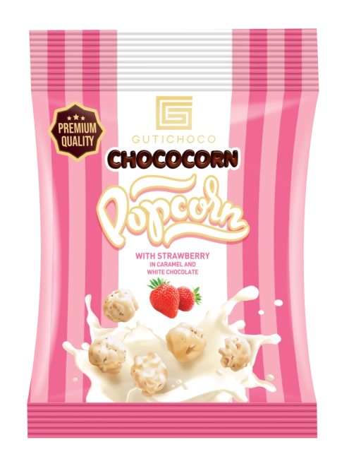 Gutichoco Popcorn Epres Fehércsokoládéval Mártva 35g