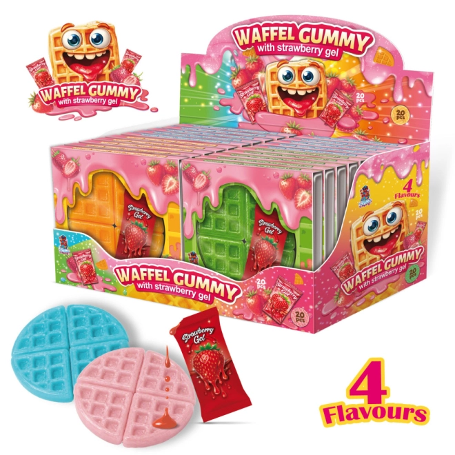 Waffle Gummy With Strawberry Gel