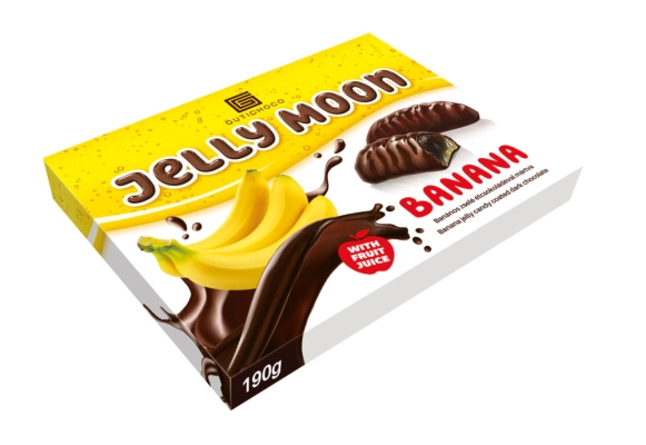Gutichoco Jelly Moon Banános Zselé Étcsokiba Mártva 190g