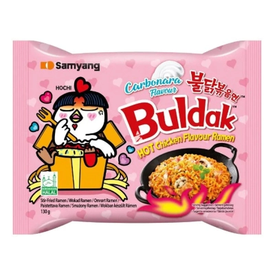 SamYang Buldak Csirke Carbonara Ízesítésű Tészta 130g