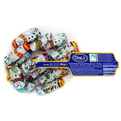 Only Hálós Tejcsokoládé Hóemberek Tejes Krémmel 85g